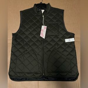 NWT American Threads Dark Green Mens Quilted Vest Size XL With Pockets